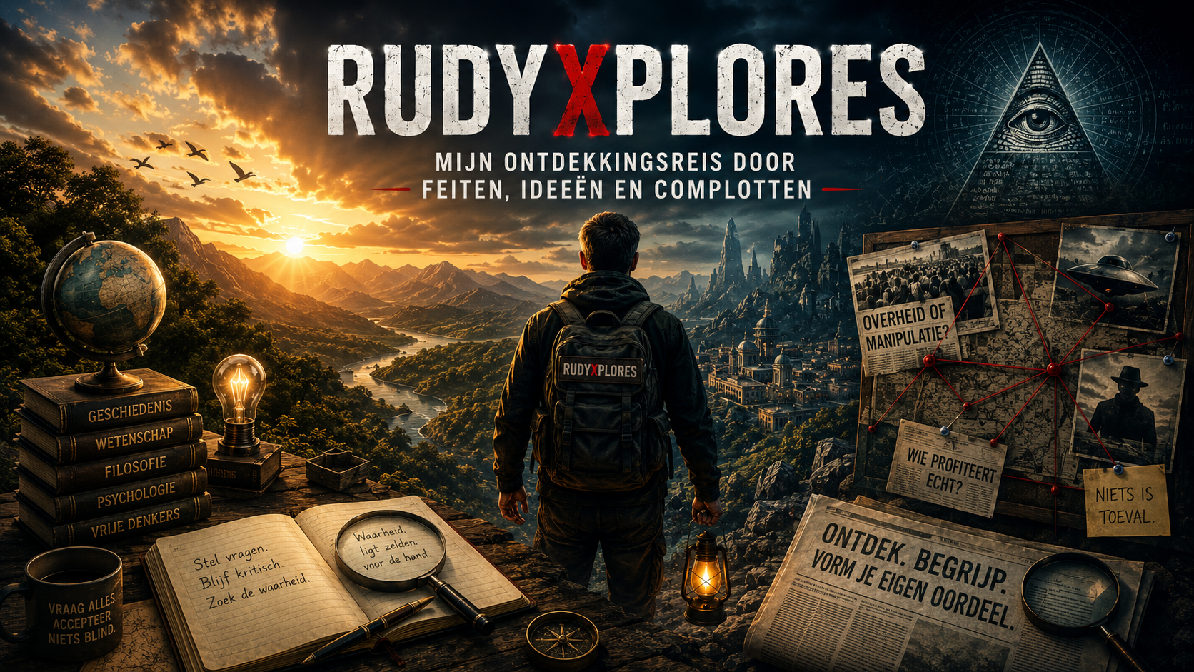 Welkom op RudyXplores – Mijn ontdekkingsreis door feiten, ideeën en complotten